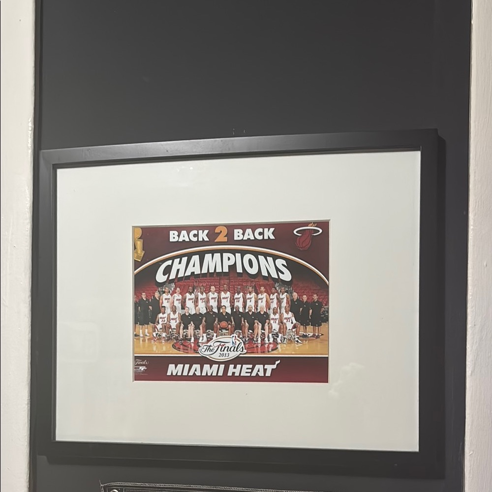 Miami Heat Back-to-Back Champions Framed Poster